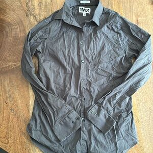 Gray Express Button Down Shirt
